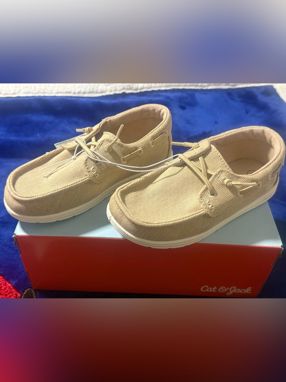 Cat & Jack Kids Canvas Moccasin Sneakers in Tan